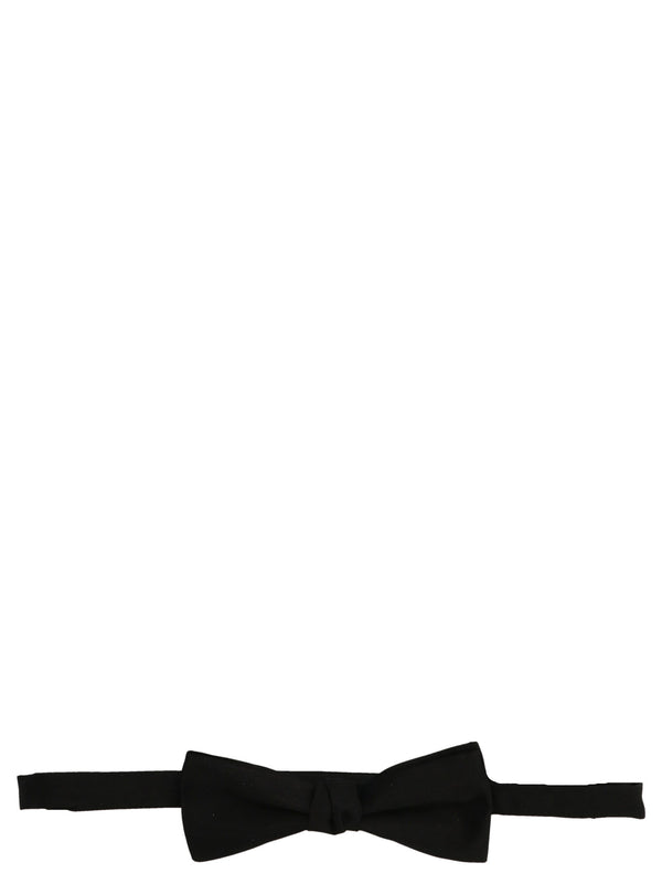 Saint Laurent Silk satin bow tie in black