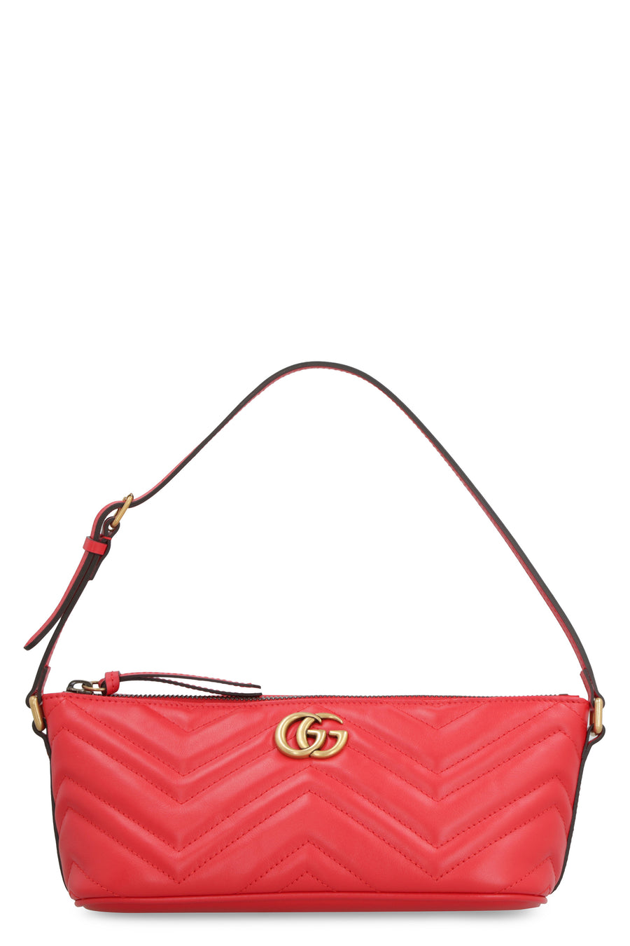 Gucci Gg Marmont Leather Shoulder Bag Red Calf Handbags