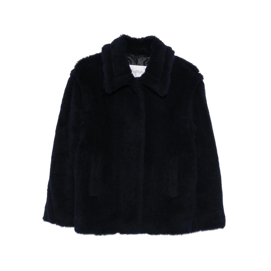 Jacket Alpaca And Wool Fuggito Blue Faux Fur & Shearling