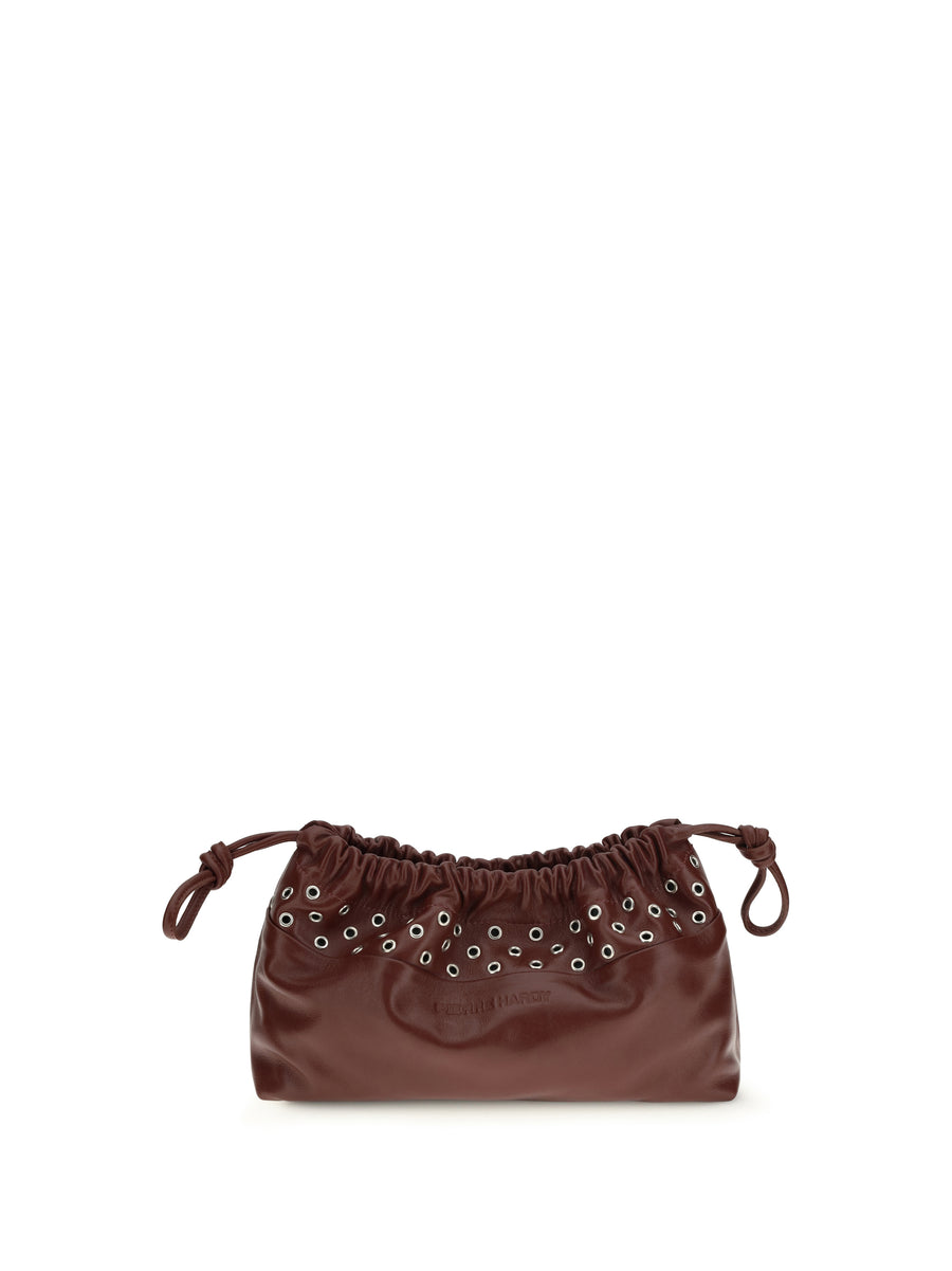 Pierre Hardy 100% calf leather (Bos Taurus) clutch in burgundy