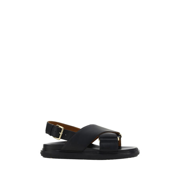 Marni UPPER 100% Calf Leather Bos Taurus sandals in black