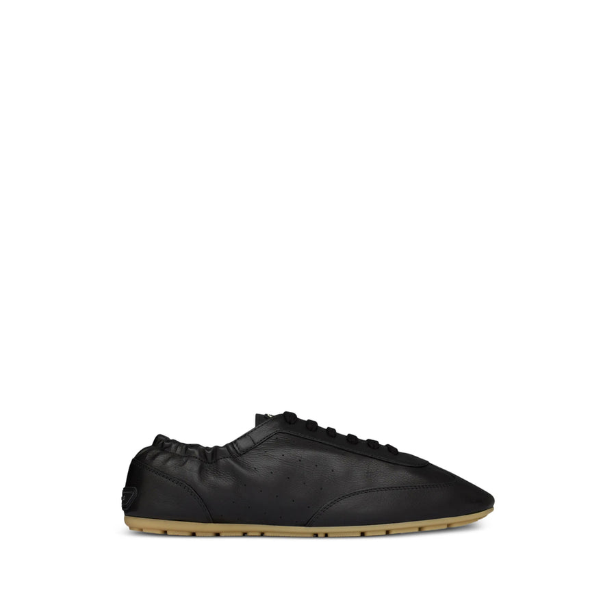 Leather Sneakers Black Calf Trainers