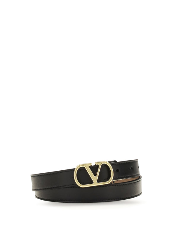 Valentino Garavani 100% calf leather (Bos Taurus) belt in black