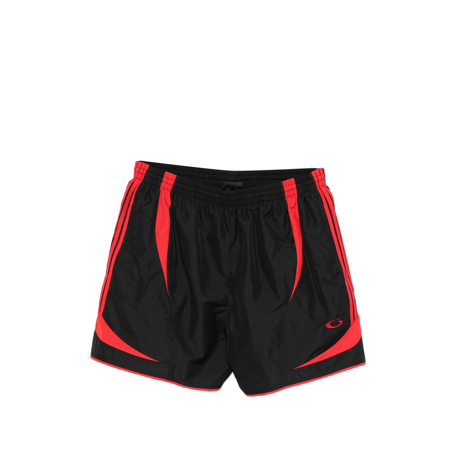 Swim Shorts With Striped Detail Black/red
