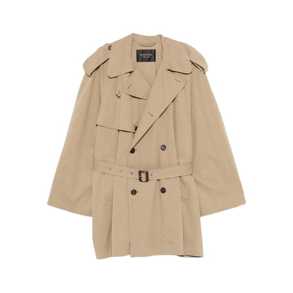 Trench Coat Double-Breasted Cotton Neutrals & Raincoats