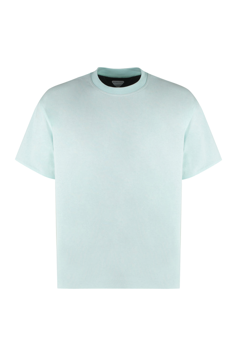 Light Blue Cotton Crew-Neck T-Shirt Cotton; Collar: Polyester T-shirts
