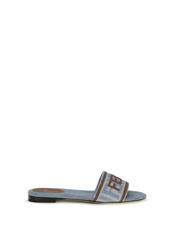 Fendi Upper: 100% Polyamide; Sole: 100% Rubber sandal in blue