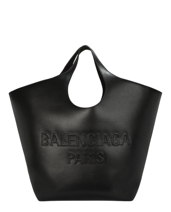 Balenciaga Calfskin Leather (outer) top handle bag in black