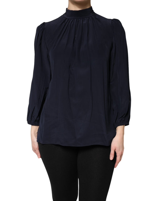 Dolce & Gabbana 100% Silk blouse in navy