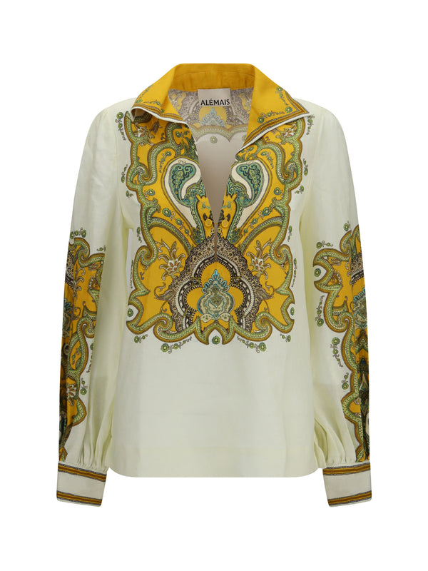 Alemais 100% Linen shirt in cream