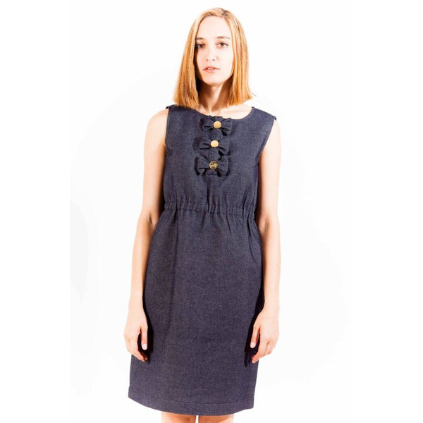 Love Moschino 70% Wool shift dress in blue