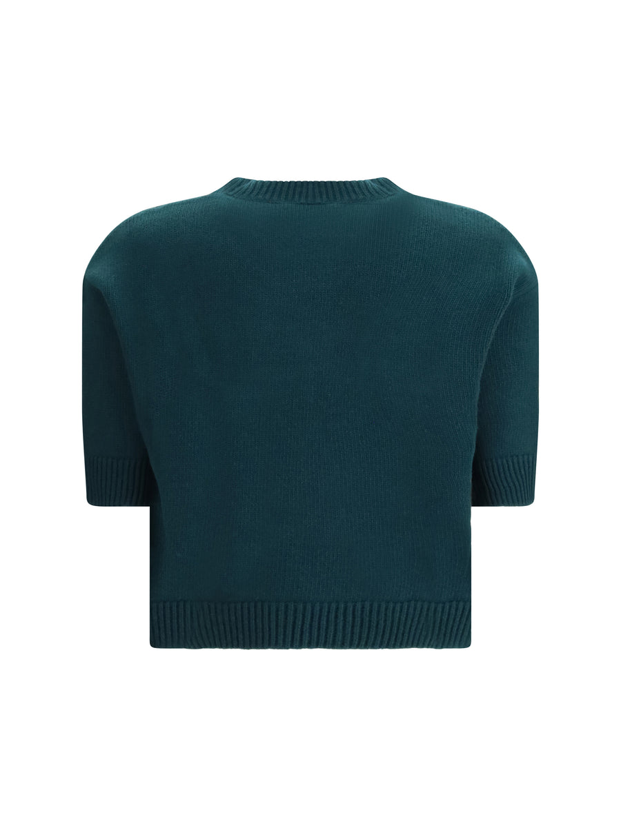 Wool Jumper Pine-Green Pine/green Tops