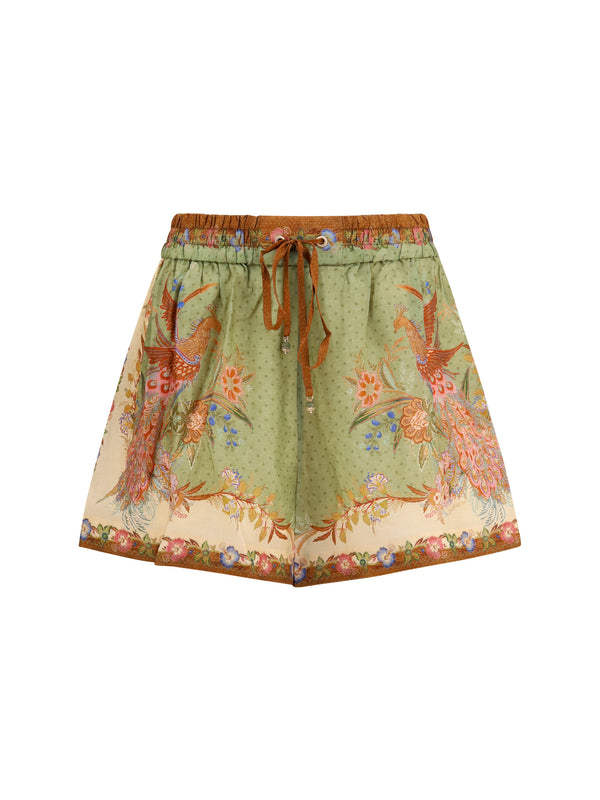 Zimmermann 100% Silk bermuda shorts in beige
