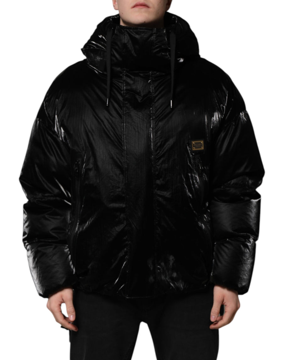 Dolce & Gabbana 100% Nylon quilted jacket in black