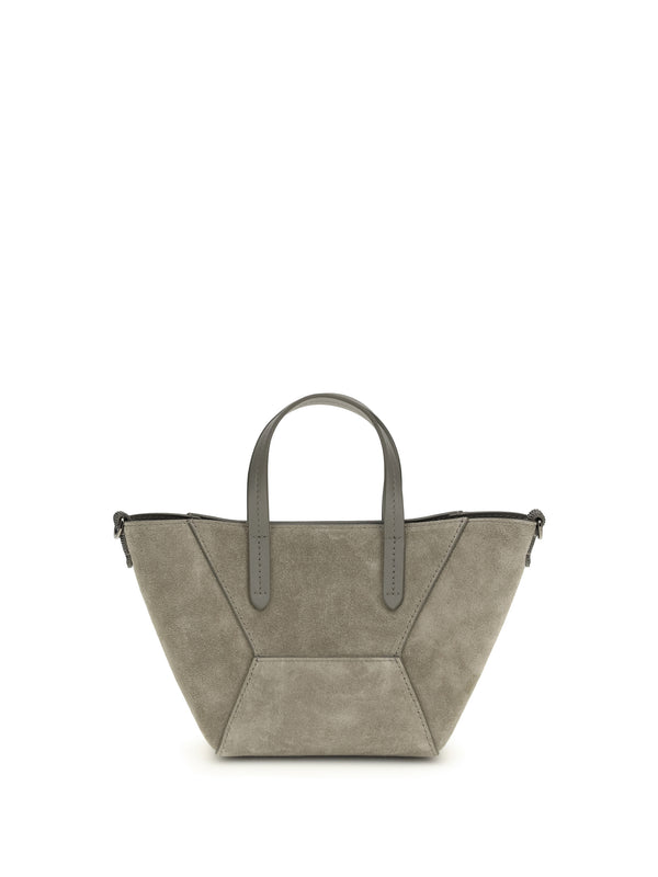 Brunello Cucinelli 100% Calf Leather Bos Taurus shoulder bag in beige