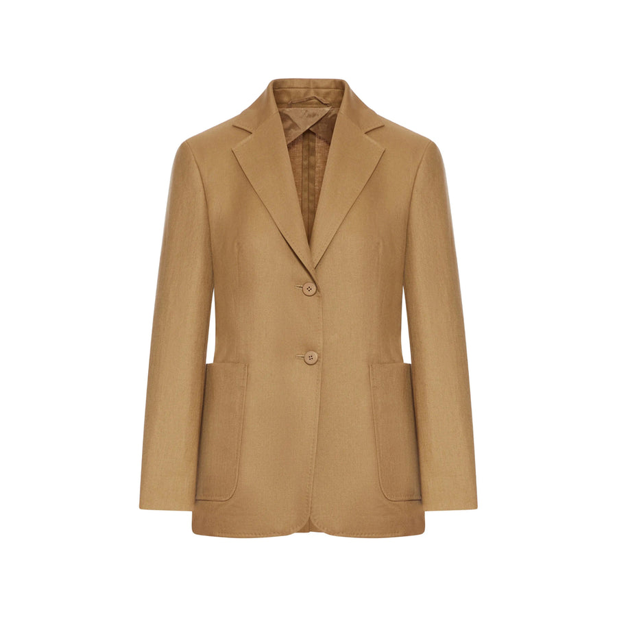 Linen Two-Button Blazer Neutrals Blazers