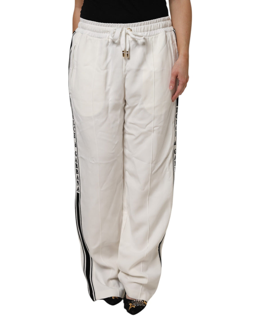 Dolce & Gabbana 97% Viscose joggers in white