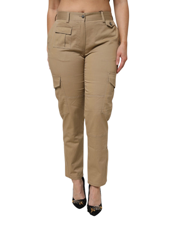 Dolce & Gabbana 97% Cotton cargo pants in brown