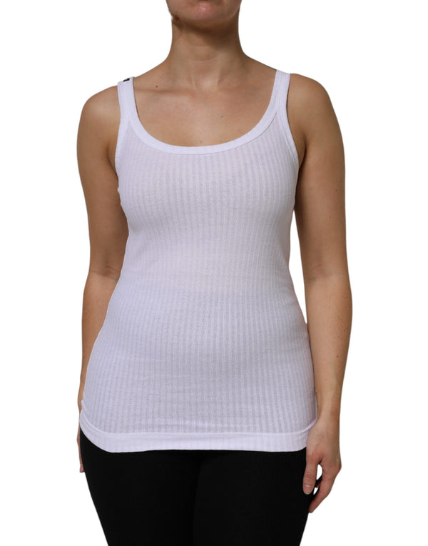 Dolce & Gabbana 97% Cotton 3% Elastane tank top in white