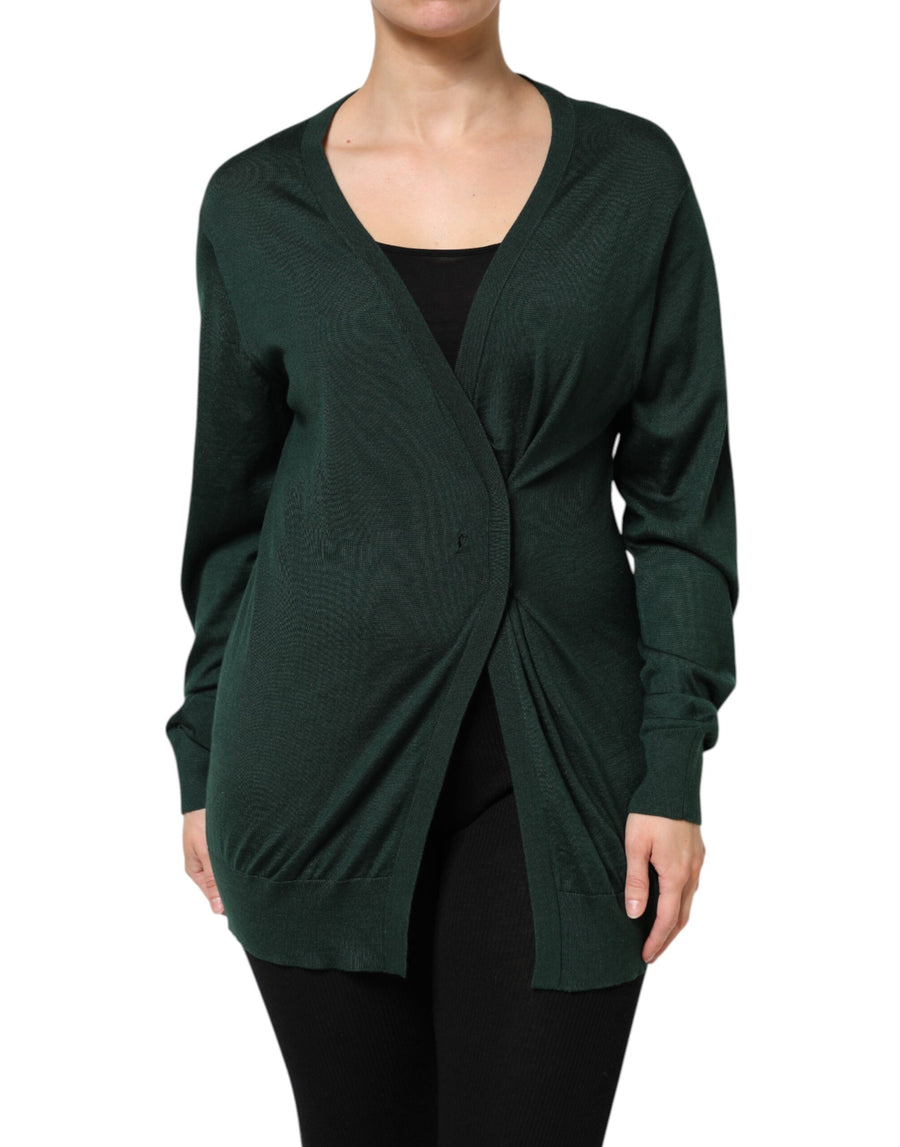 Dolce & Gabbana 70% Cashmere 30% Silk cardigan in green