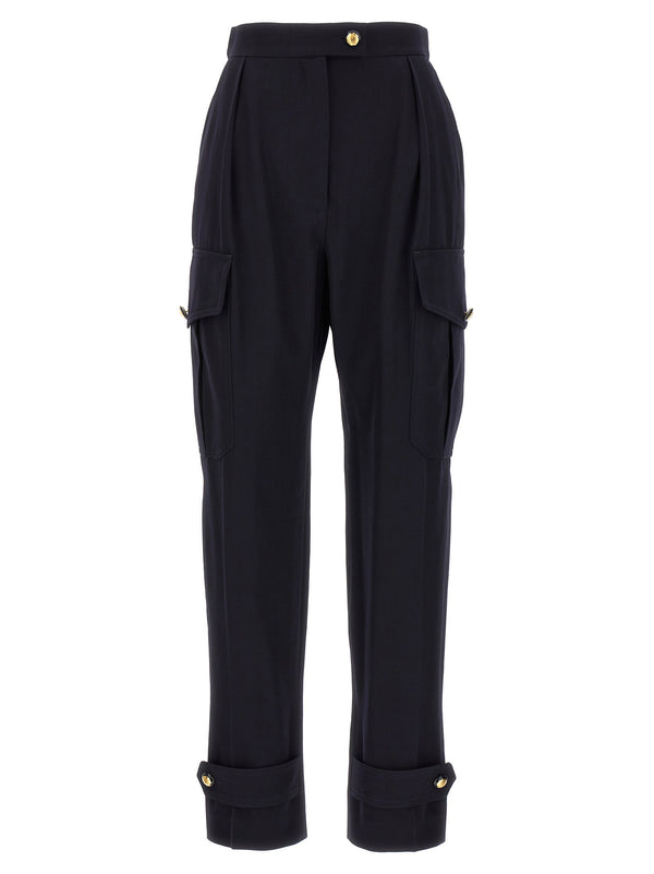 بنطال كارغو Alexander McQueen صوف-مزيج بنطلون — أسود