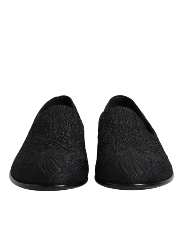 Dolce & Gabbana Velvet Leather loafer in black