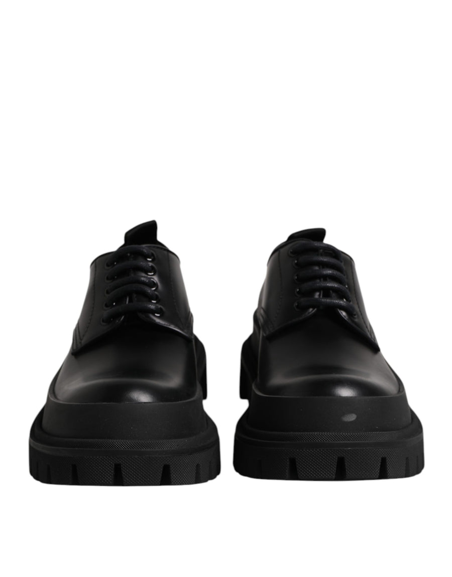 Dolce & Gabbana 70% Leather derby shoe in black