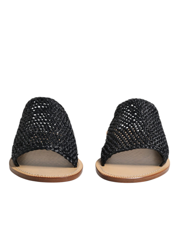 Dolce & Gabbana 100% Viscose sandals in black