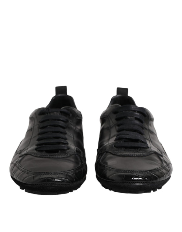 Dolce & Gabbana 60% Crocodile Leather sneaker in black