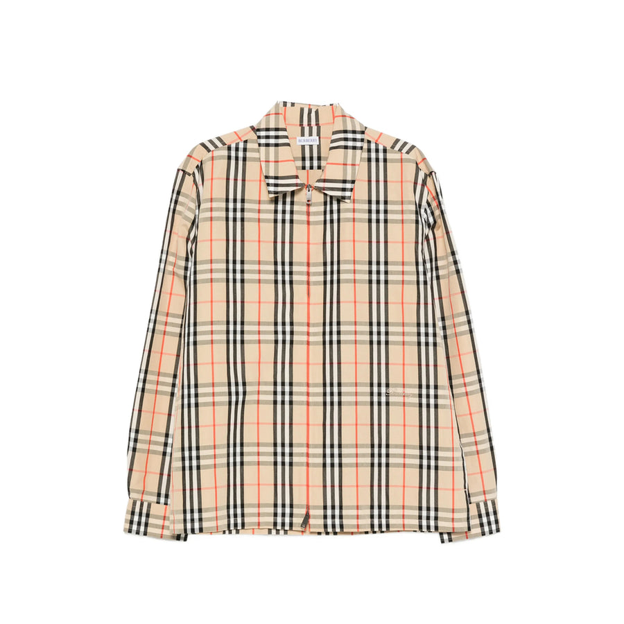 Shirt Jacket Ollie Check Cotton Linen Neutrals