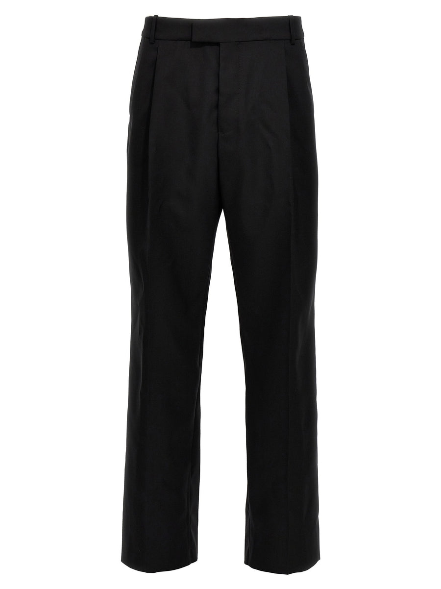 Alexander McQueen Wool Gabardine Trousers — Black