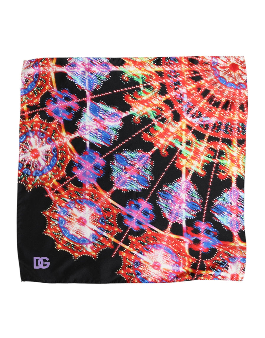 Dolce & Gabbana 100% Silk scarf in black