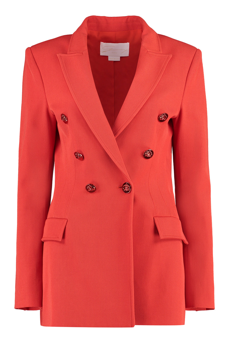 Double-Breasted Wool Blazer Red Blazers
