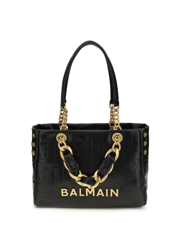 Balmain 100% Calf Leather Bos Taurus shoulder bag in black
