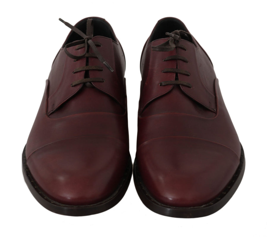 Dolce & Gabbana Leather derby in bordeaux