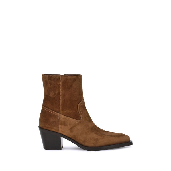 Stuart Weitzman 100% Calf Leather Bos Taurus ankle boot in brown