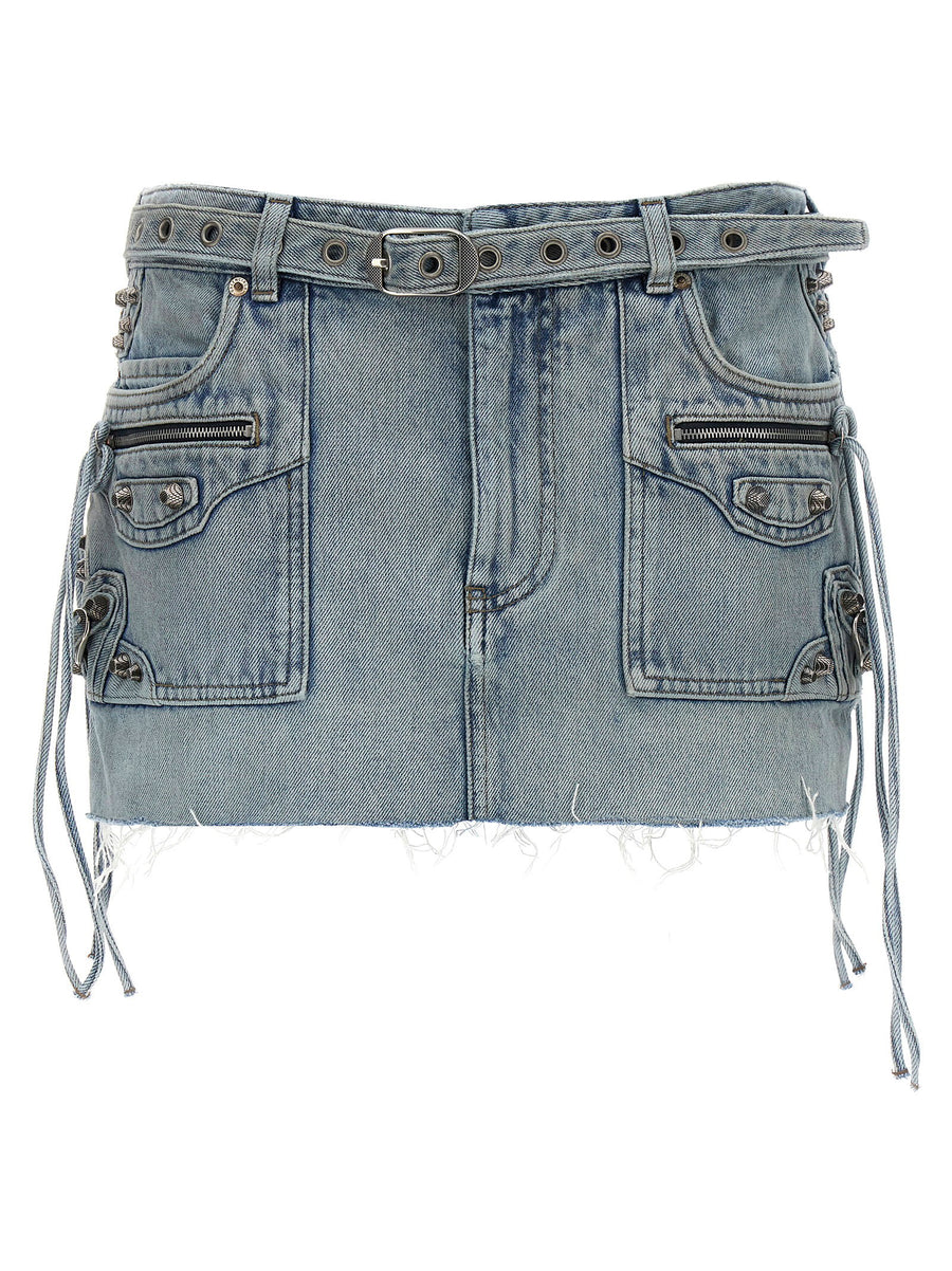 Balenciaga Mini Skirt — Light Blue