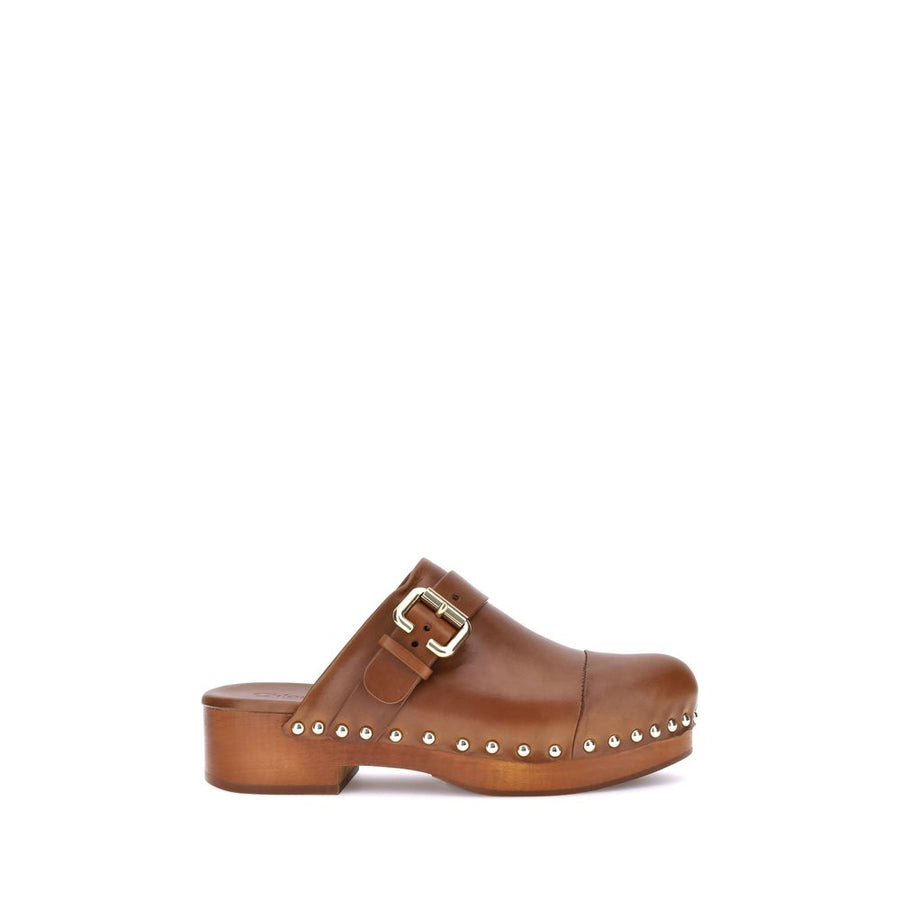 Chloé UPPER 100% Calf Leather Bos Taurus SOLE 100% Rubber clog in brown