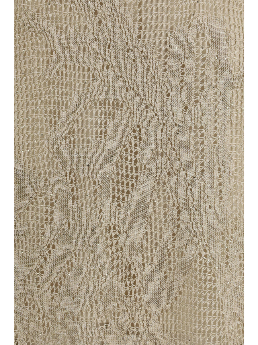 Dress Water Lillies Beige Linen