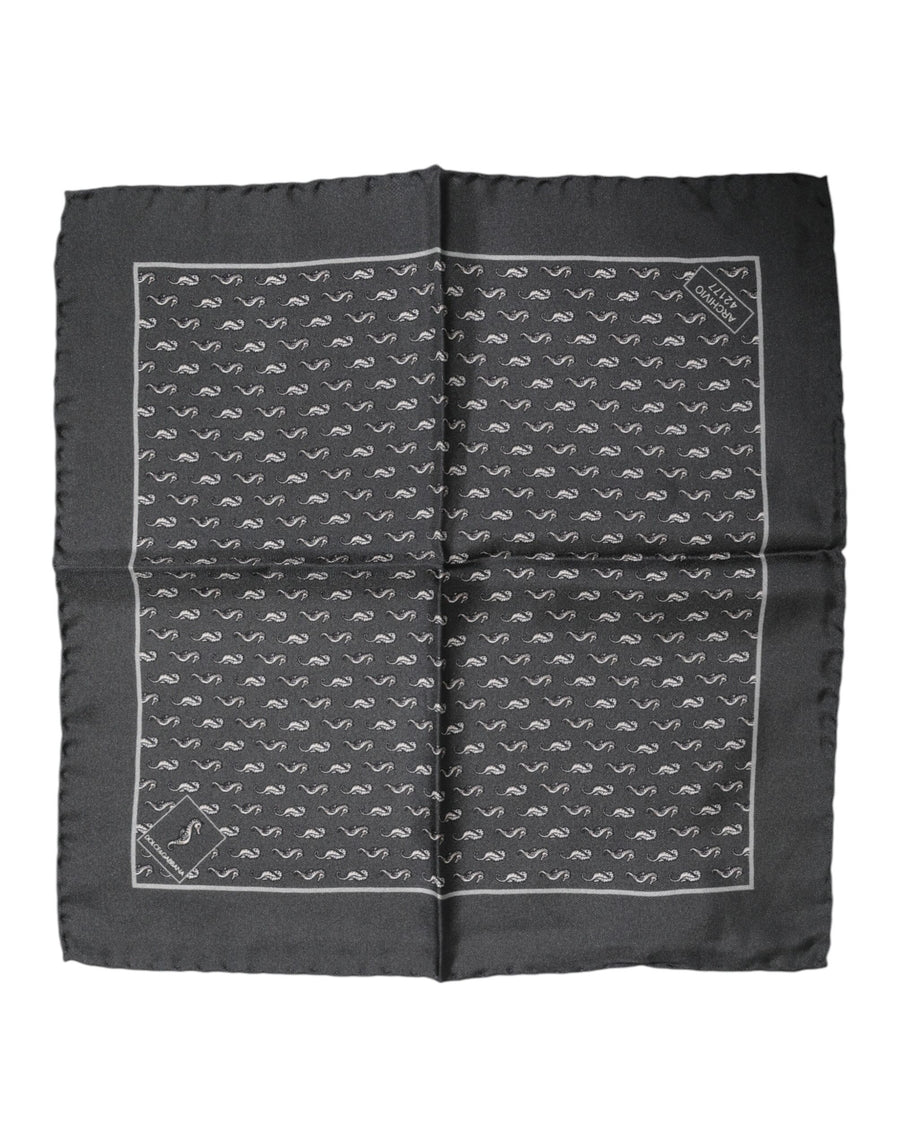 Dolce & Gabbana 100% Silk scarf in black