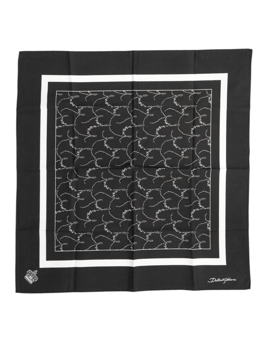 Dolce & Gabbana 100% Cotton scarf in black