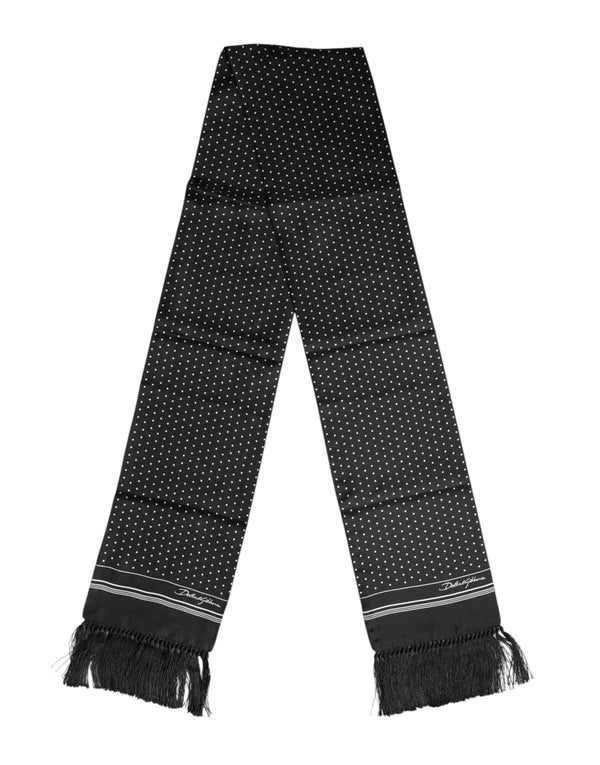 Dolce & Gabbana 100% Silk scarf in black