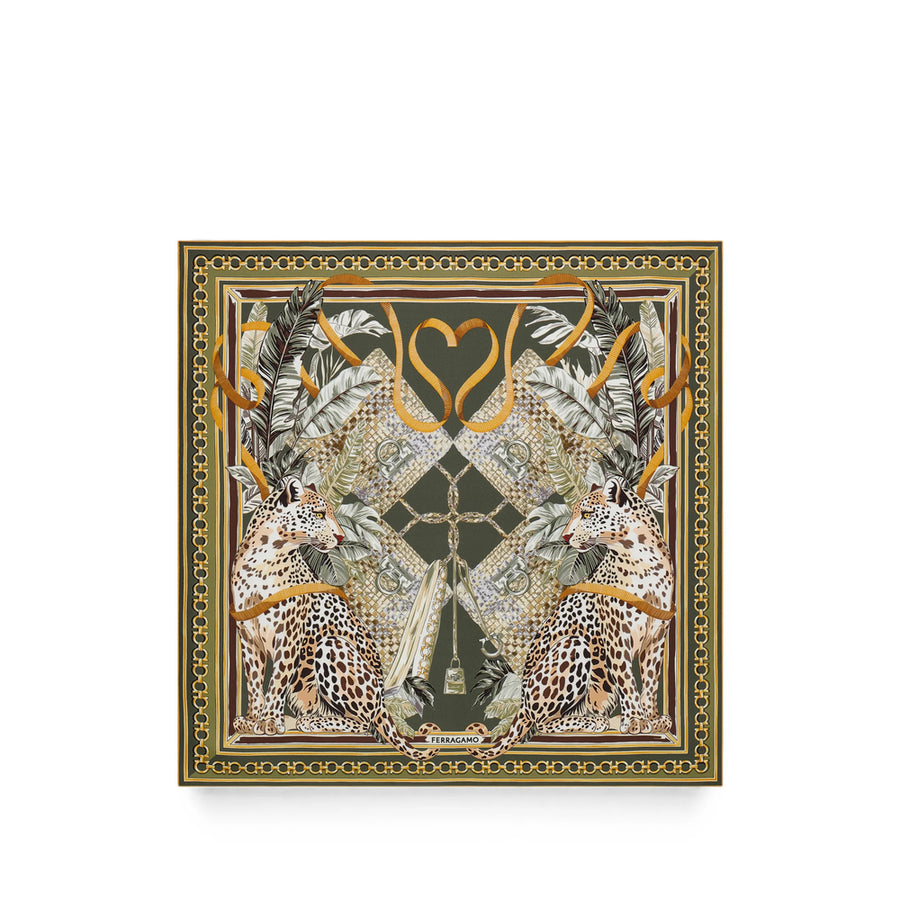 Silk Scarf Green Green/neutrals
