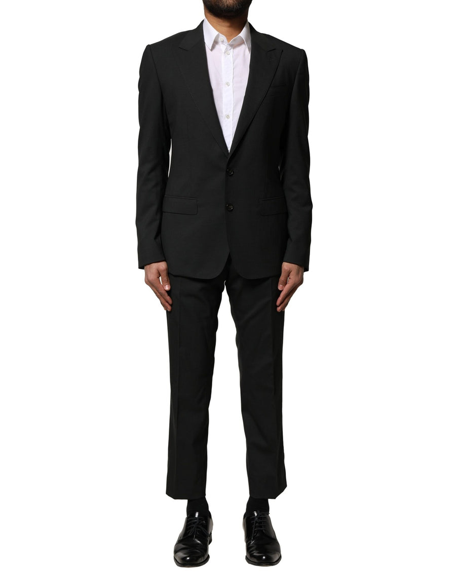 Dolce & Gabbana 97% Virgin Wool 3% Elastane; Lining: 70% Viscose 30% Cupro suit in black