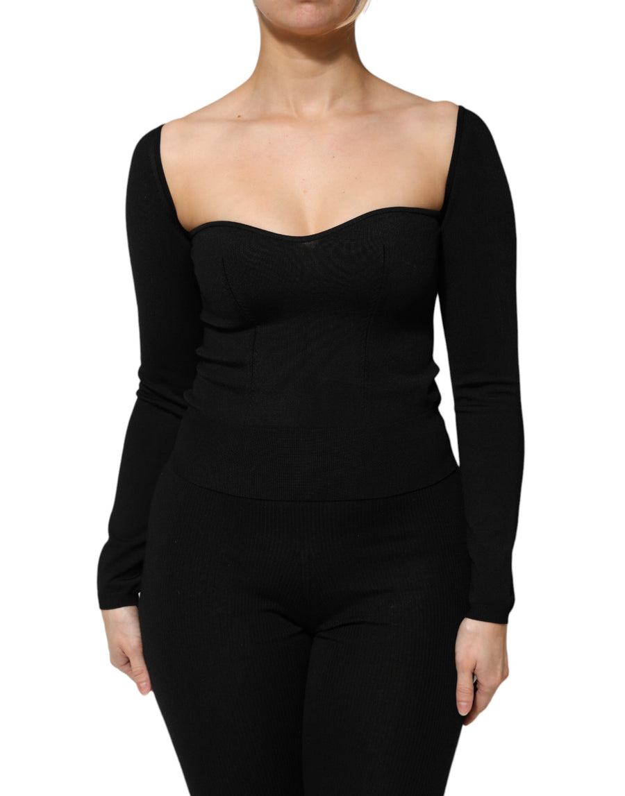 Dolce & Gabbana 83% Viscose 17% Polyester blouse in black