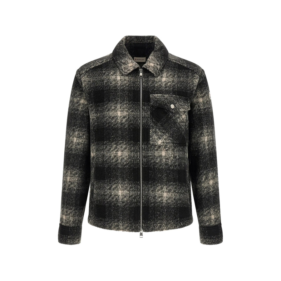 Shirt Black-Grey Wool Blend Black/grey Polyester