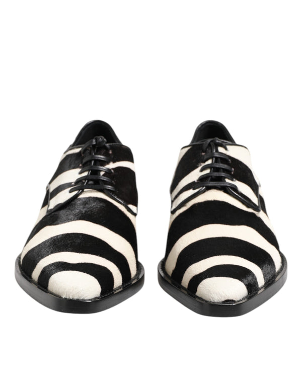 Dolce & Gabbana 80% Calf fur derby shoe in black