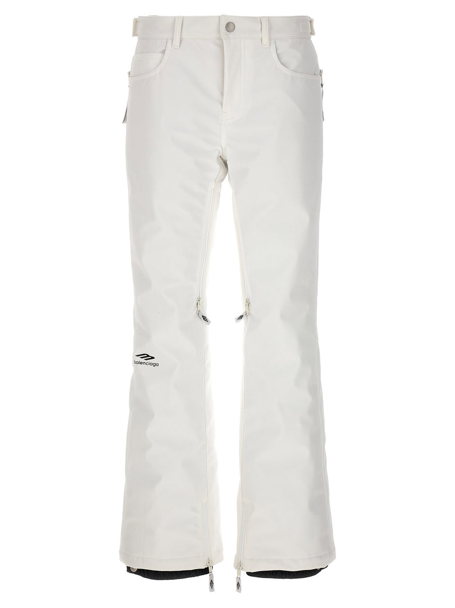 Balenciaga Waterproof Flared Ski Pants — Cream