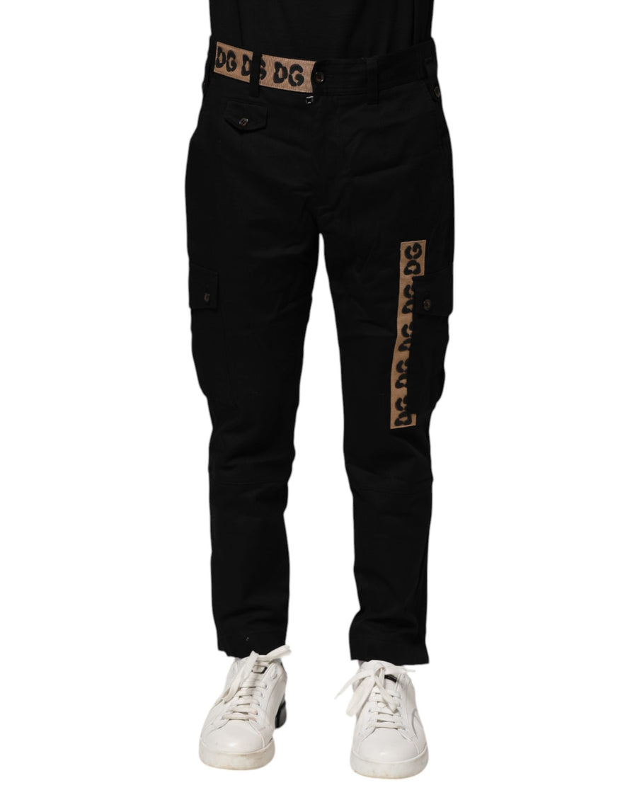 Dolce & Gabbana 99% Cotton 1% Elastane cargo pants in black