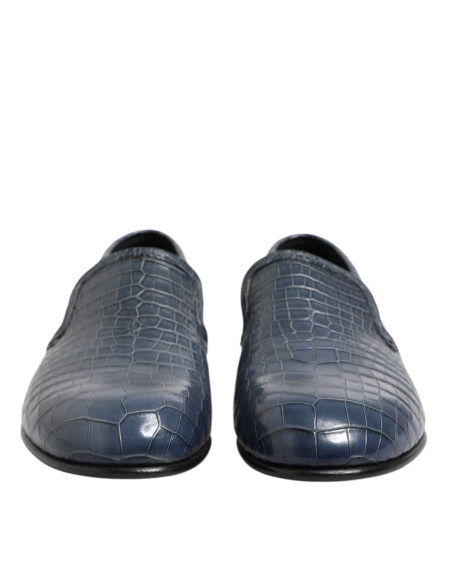 Dolce & Gabbana 100% Crocodile Leather loafer in navy